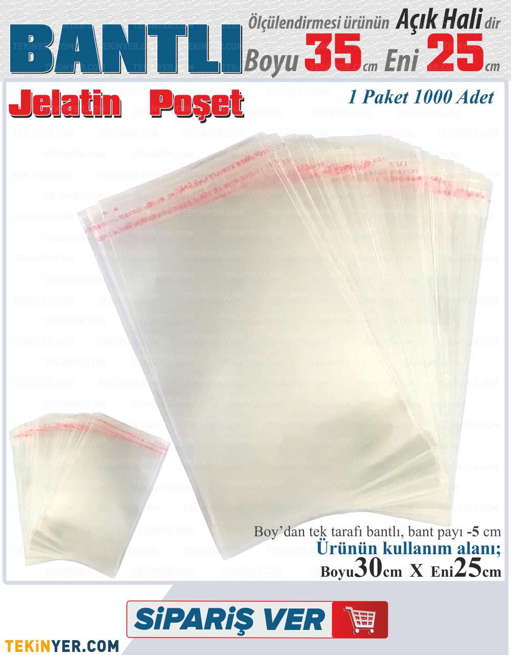 25x35 Bantlı Jelatin