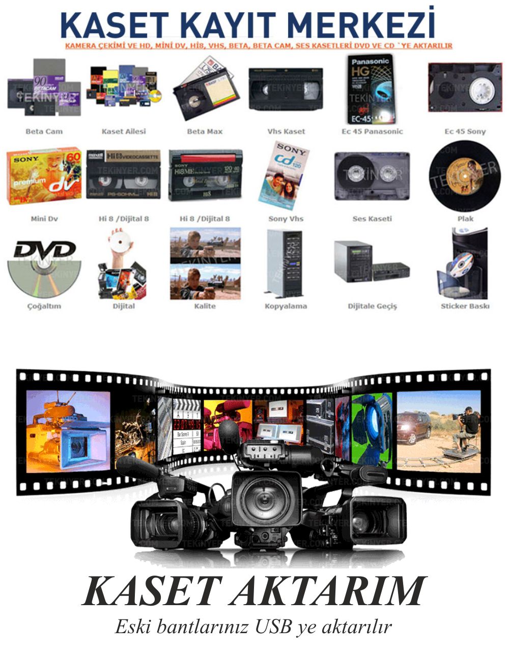 Video Kasetten DVD ye Kayıt Analog Dijital
